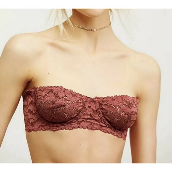 Free People Intimately Bra SZ 34C Love Letters Convertible Strapless Paprika - Picture 1 of 9